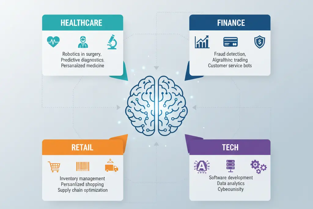 Career opportunities in AI automation across multiple industries