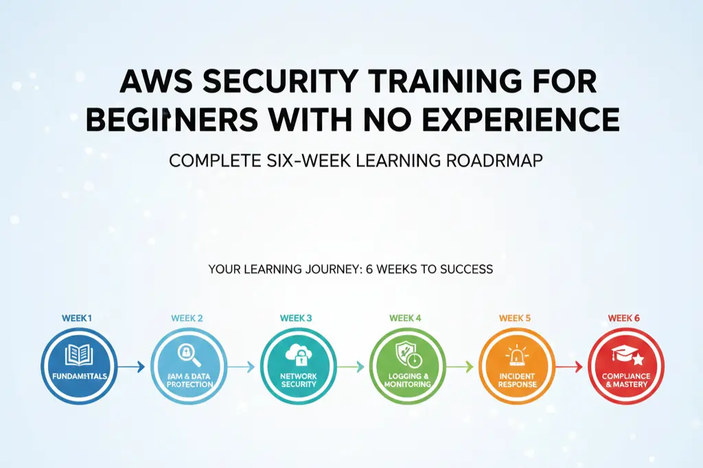 AWS security training for beginners with no experience - complete six-week learning roadmap