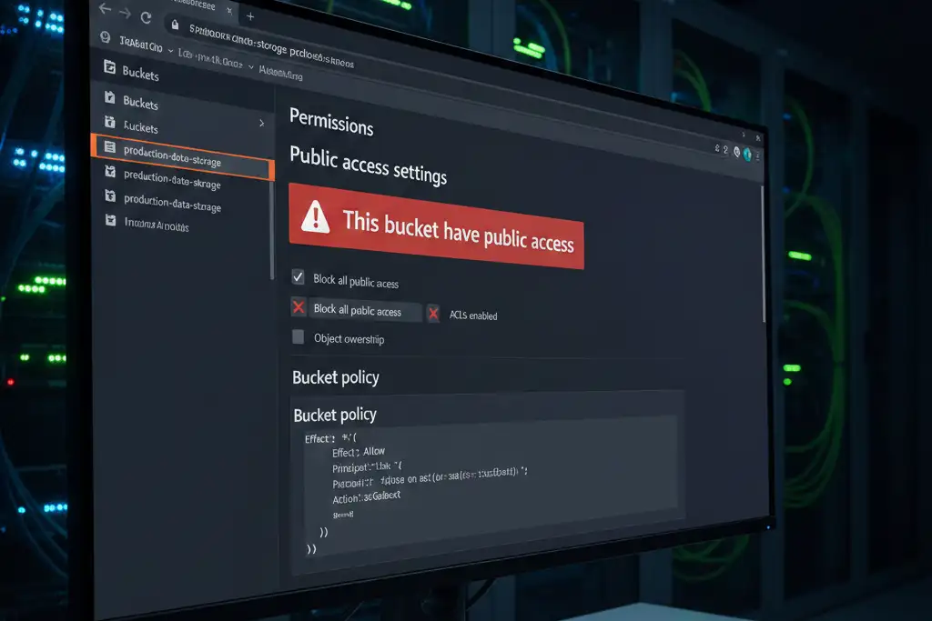 AWS security labs demonstrating S3 bucket misconfiguration detection and remediation
