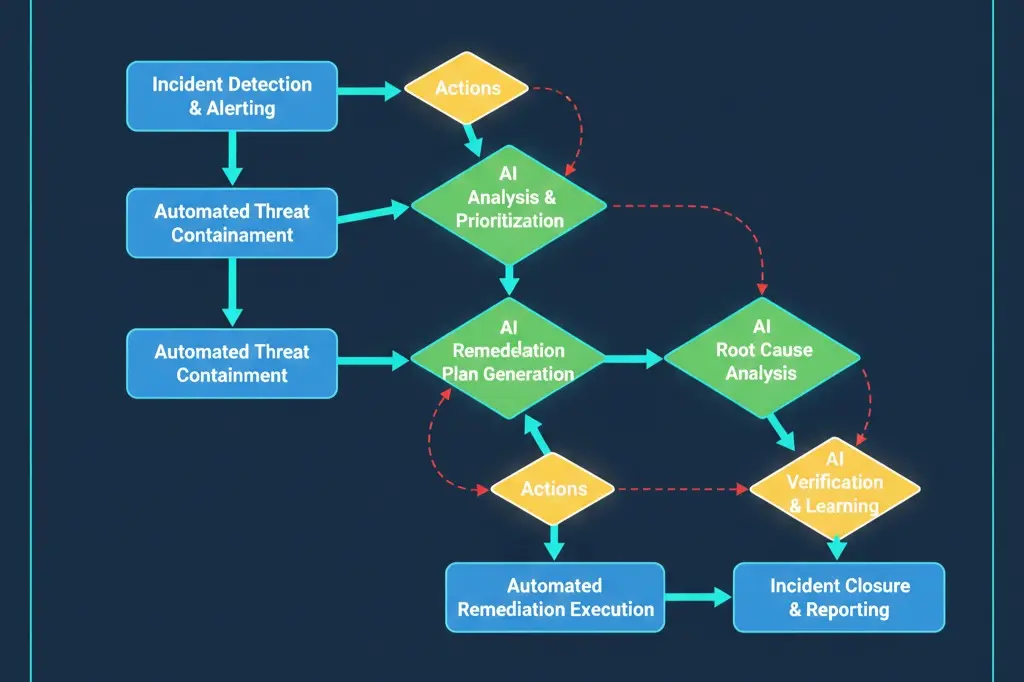 AI automation real-world projects incident response workflow diagram