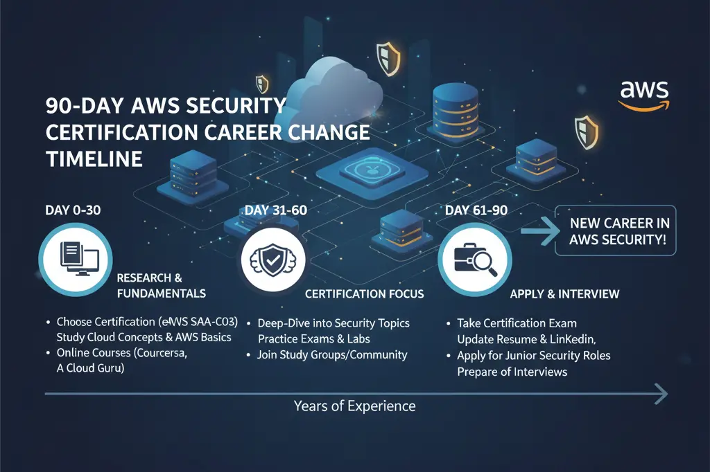 90-day AWS security certification career change timeline
