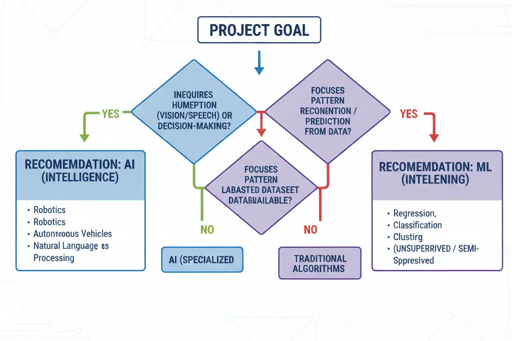 How to choose between AI vs ML course for beginners decision guide
