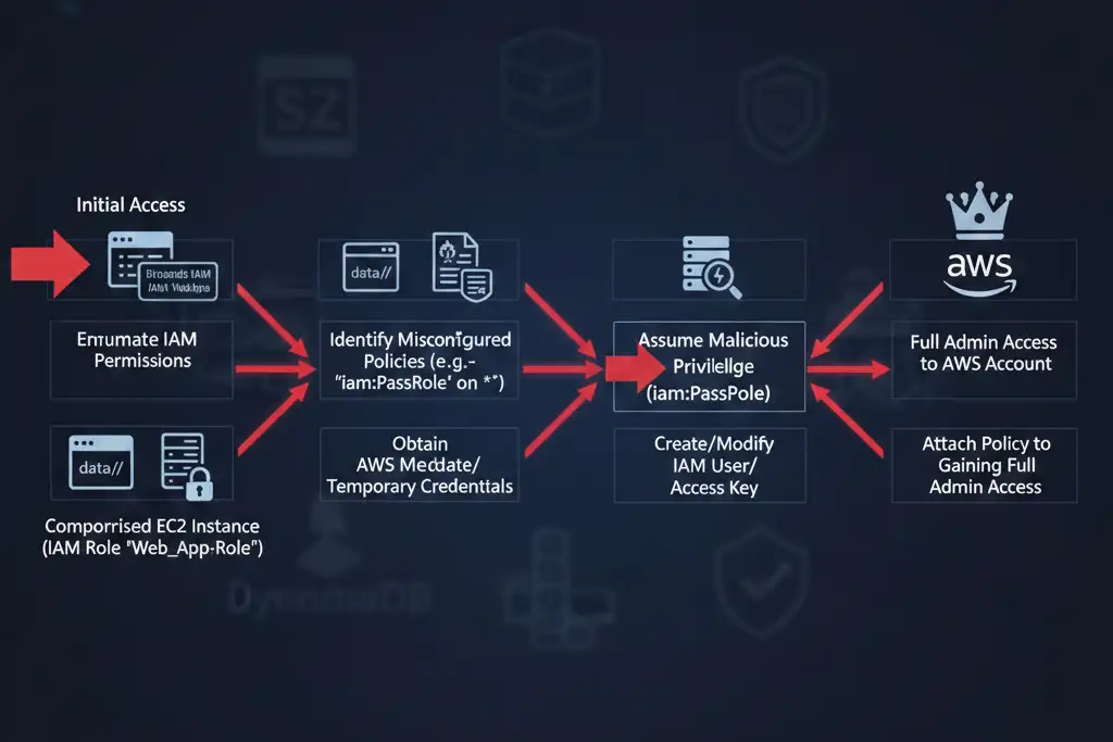 Practical AWS security demonstrating IAM privilege escalation techniques in secure lab environment